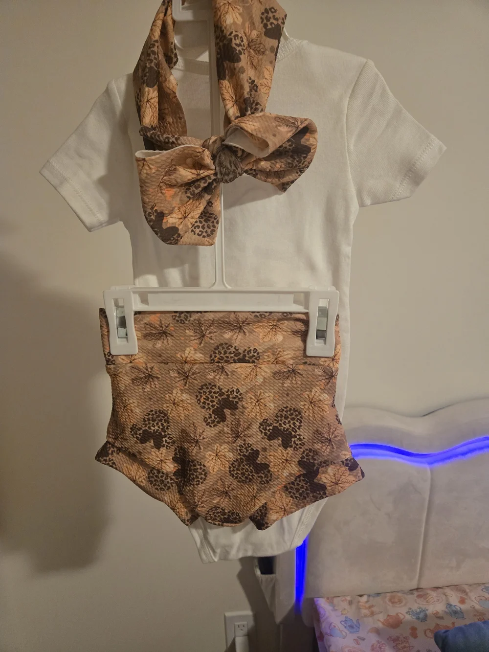 Kids Purple Ruffled Sleeve One-Piece Onesie by